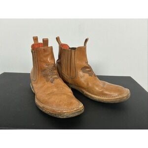 Mark Nason Rock Lives Brown Leather Dragon sz 10.5 Boots Italy GUC